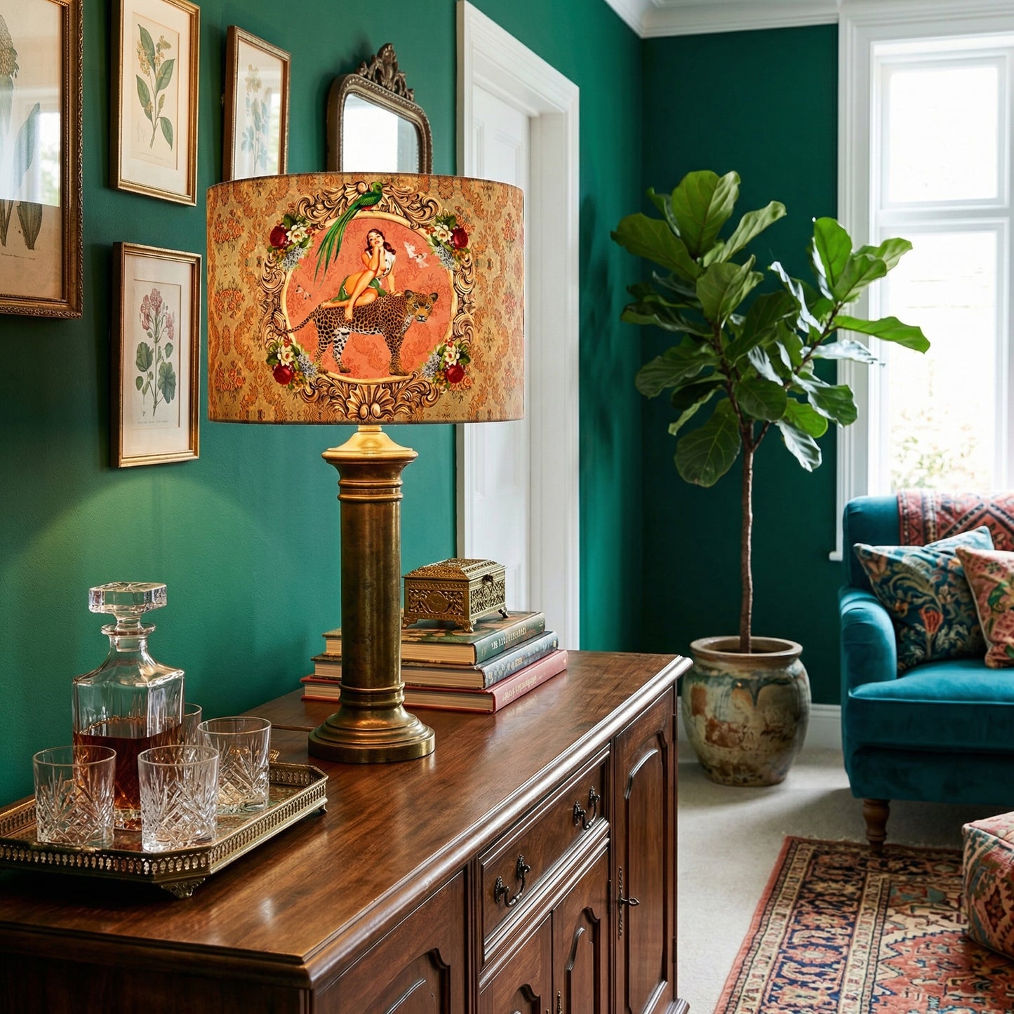 Queen K Alice Vintage Drum Lampshade