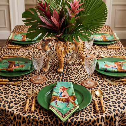 Jungle Walk Green Napkin 4Pc Set