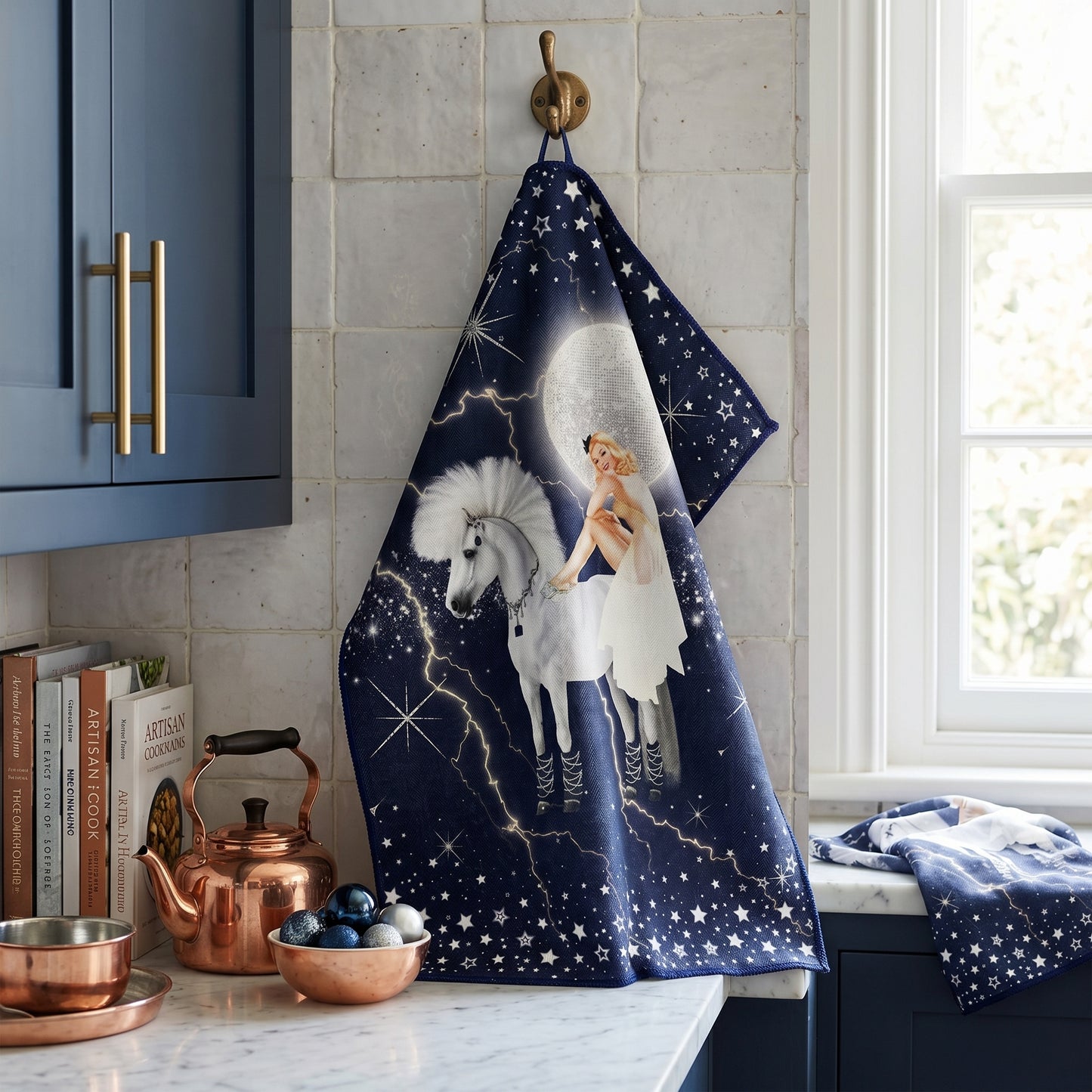 Celestial Goddess Linen Tea Towel