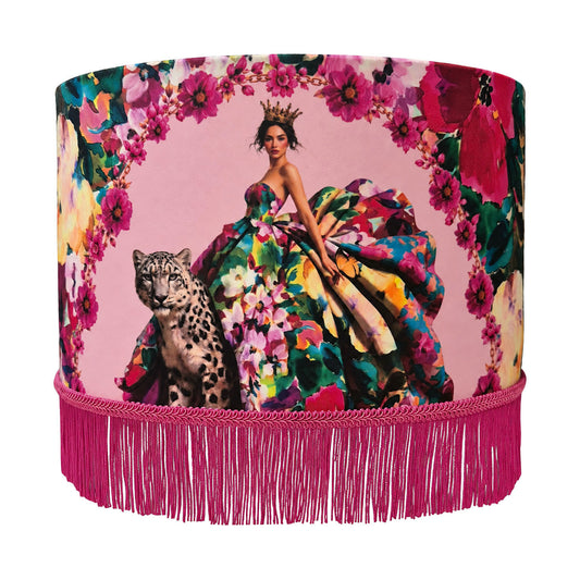 Her Wild Majesty Fringed Lampshade