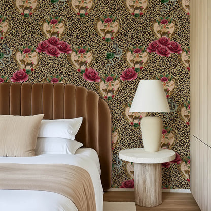 Tiger Rose Leopard Wallpaper