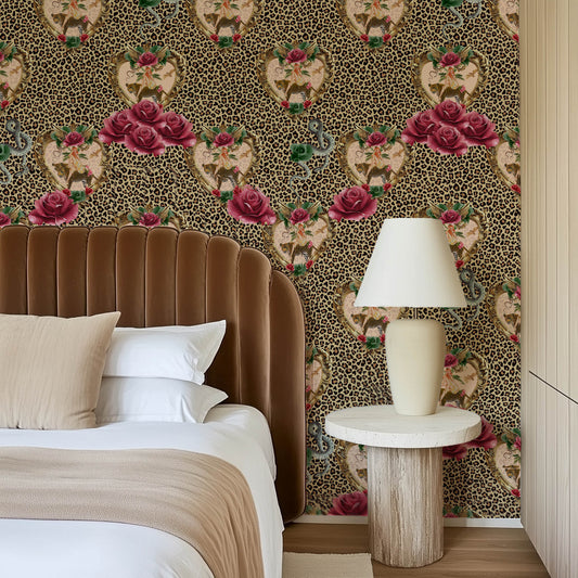 Tiger Rose Leopard Wallpaper