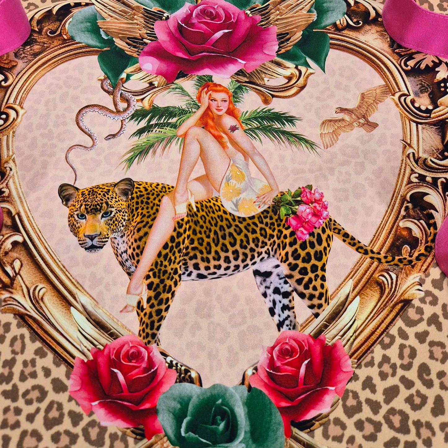 Tiger Rose Apron - Bold Leopard Print Apron | Queen K