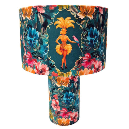 Lulu LaRue Floral Table Lamp Teal