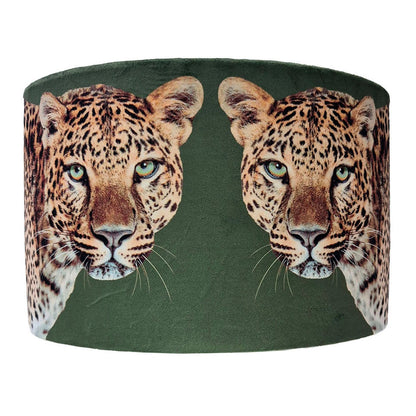 Leopard Lounge Lampshade Olive