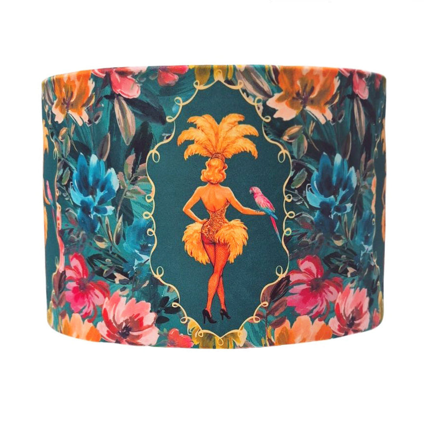 Lulu LaRue Floral Lampshade Teal