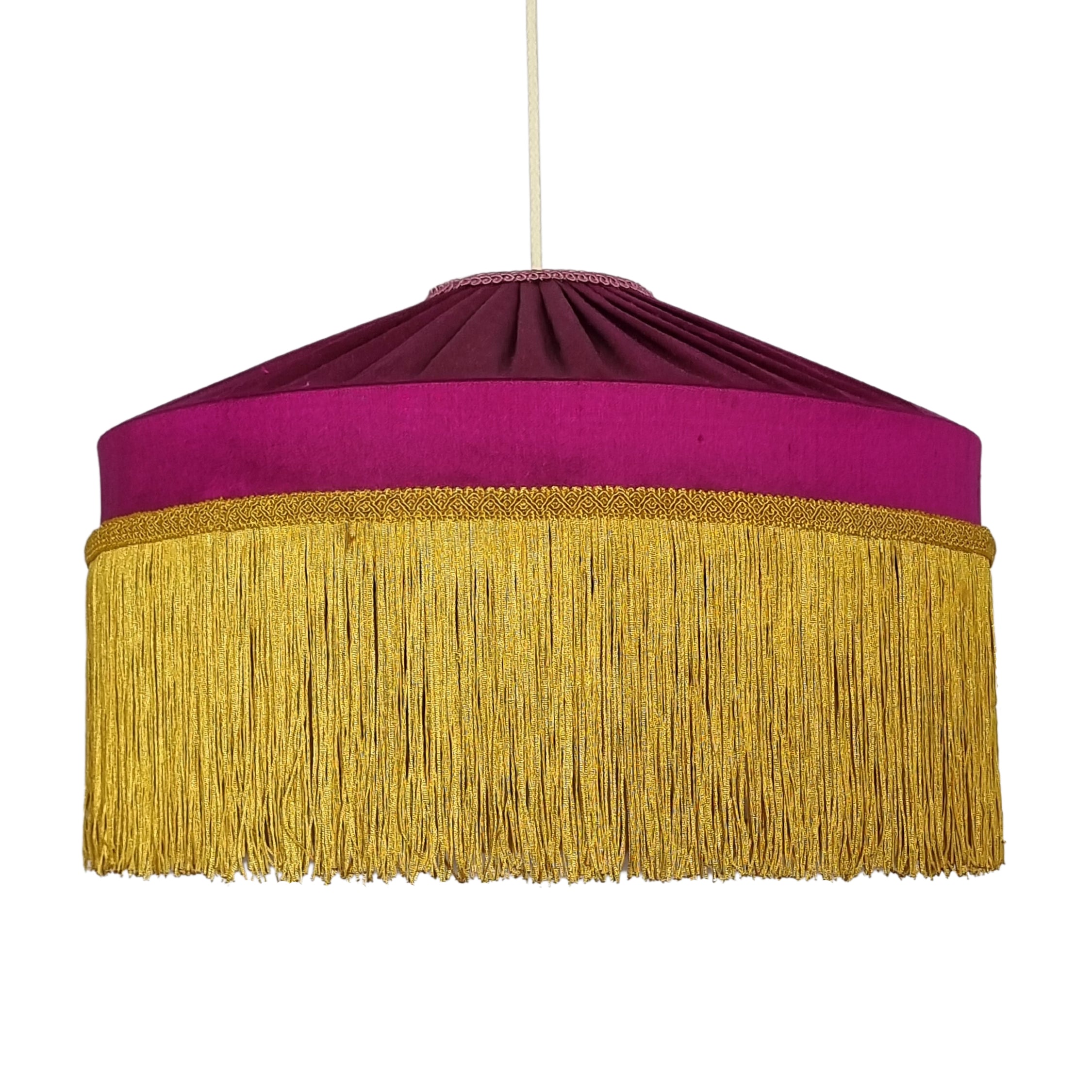 Fringed lampshade store