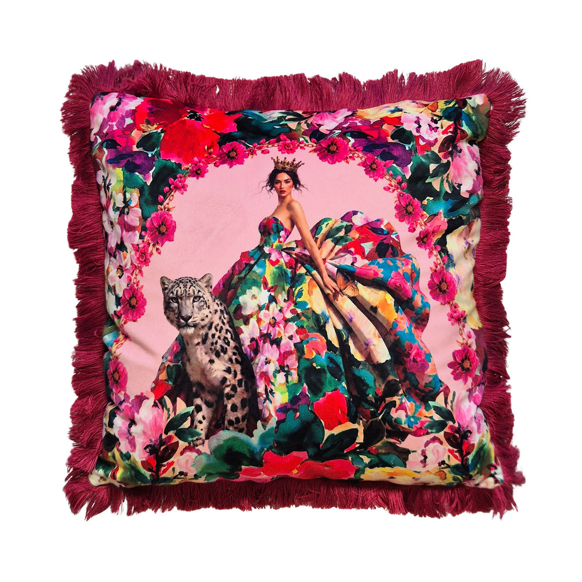 Her Wild Majesty Floral Cushion