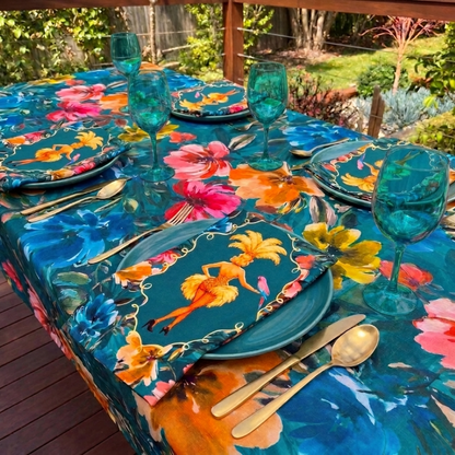 Lulu Larue Floral Linen Tablecloth