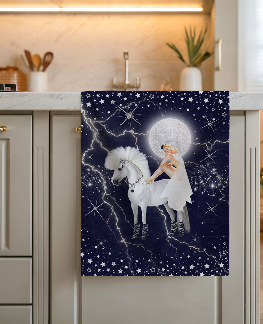 Celestial Goddess Linen Tea Towel