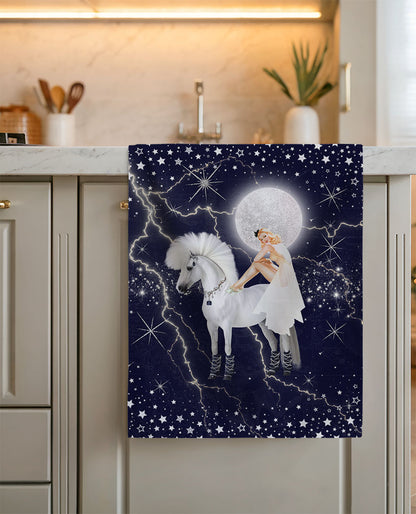 Celestial Goddess Linen Tea Towel