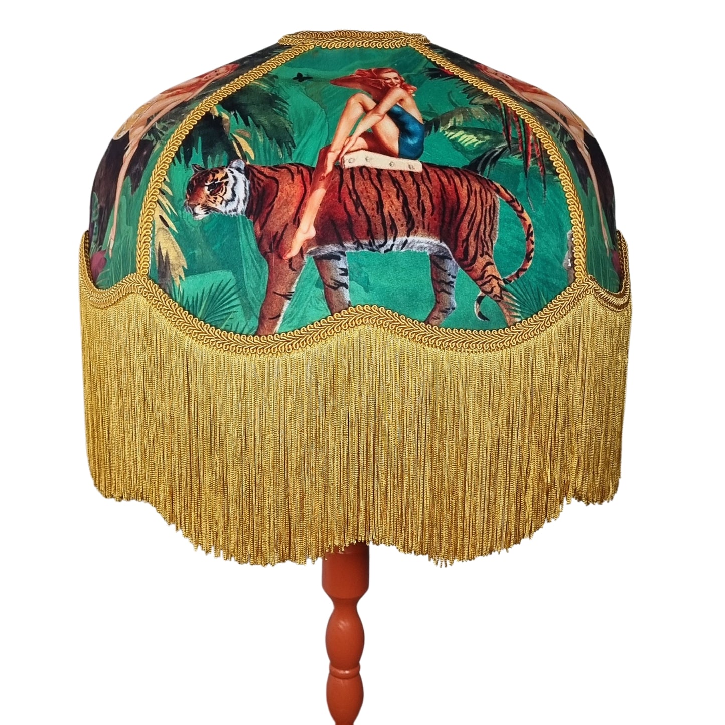 Jungle Walk Fringed Lampshade