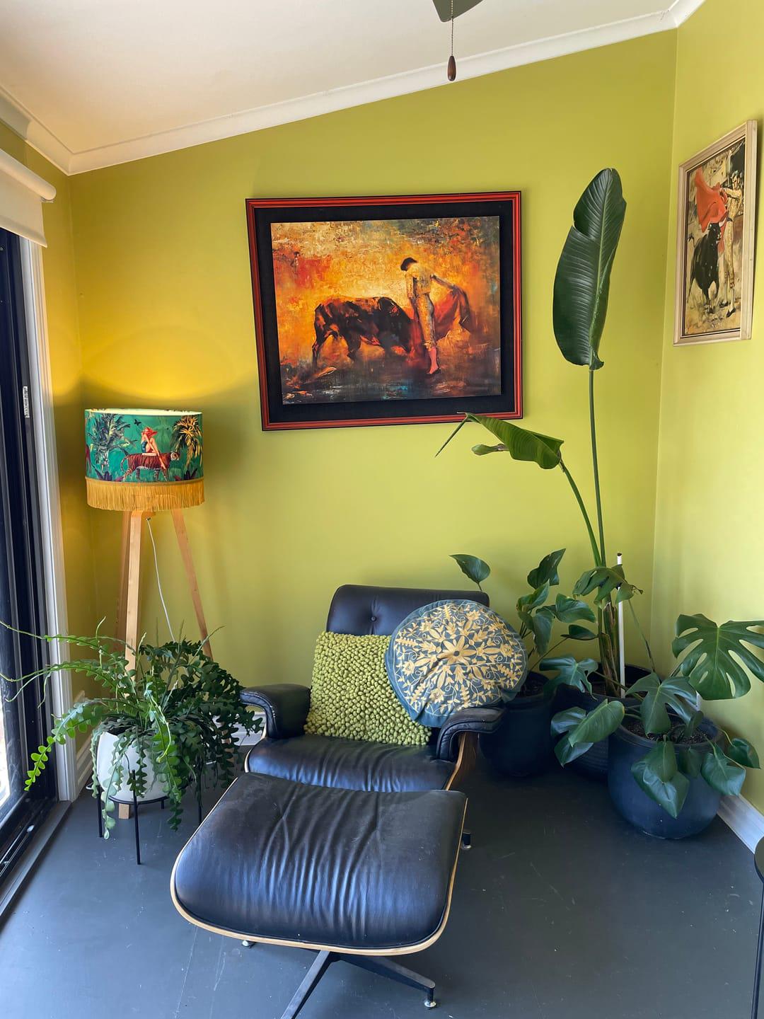 Jungle Green Fringe Lamp shade Tiger home decor, tassel lighting, velvet lampshades, unique lampshades, gold fringed light shade