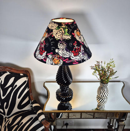 Can Can girls Black Lampshade for table lamp floor lamp, black coolie shade table lamp floor lamp ceiling pendant bold 16"