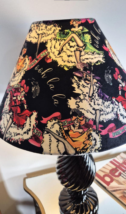 Can Can girls Black Lampshade for table lamp floor lamp, black coolie shade table lamp floor lamp ceiling pendant bold 16"