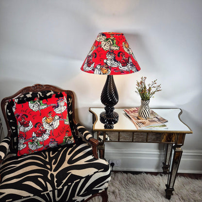 Can Can girls Red Lampshade for table lamp floor lamp, black coolie shade table lamp floor lamp ceiling pendant bold 16"