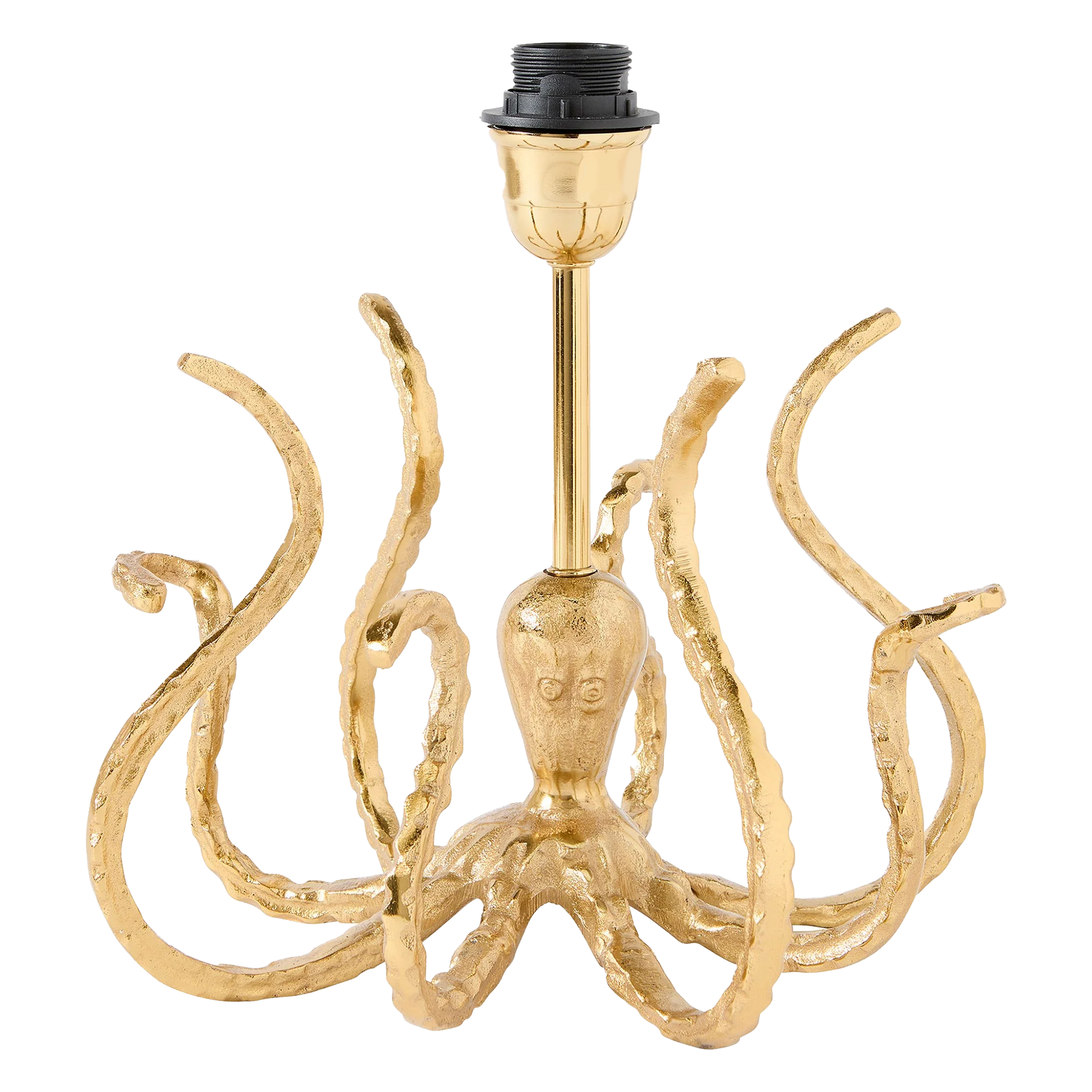 Queen K Octopus Gold Lamp Base with detailed tentacles and elegant metallic finish