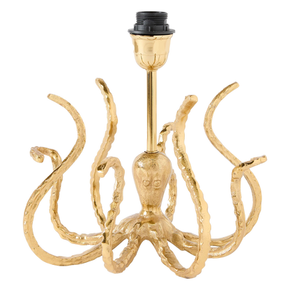 Queen K Octopus Gold Lamp Base with detailed tentacles and elegant metallic finish