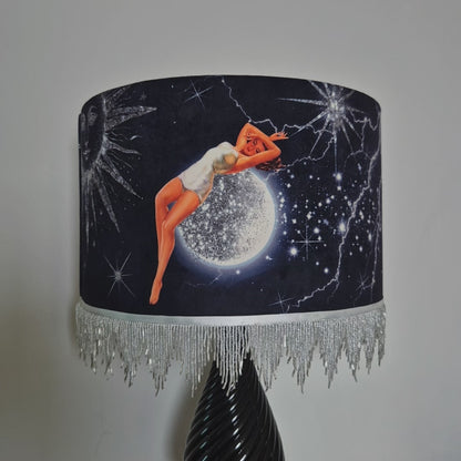 Celestial Goddess Beaded Fringe Lampshade