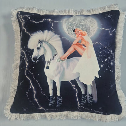 Celestial Goddess Velvet Cushion