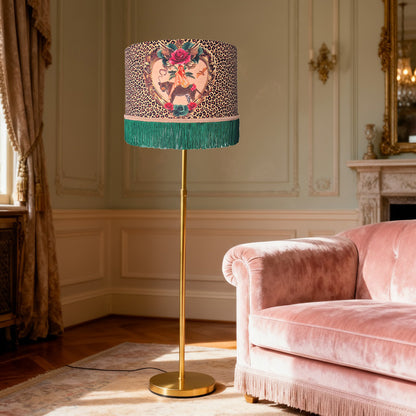 Tiger Rose Leopard print Fringed Lampshade
