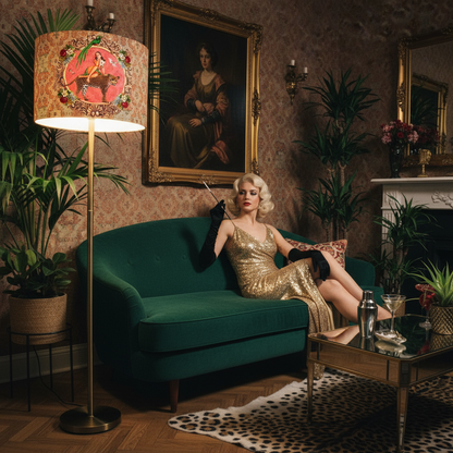 Queen K Alice Vintage Drum Lampshade