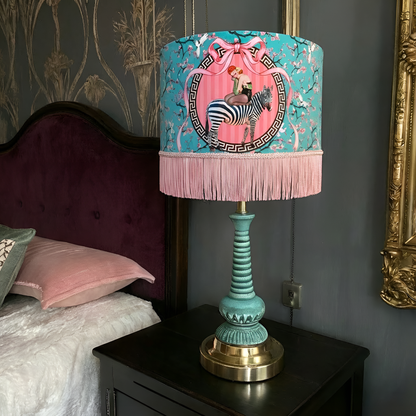 Gigi Cherry Blossom Fringed Lampshade