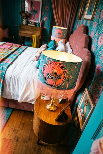 Gigi Cherry Blossom Fringed Lampshade